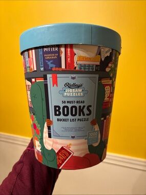 50 Must-Read Books Bucket List Puzzle - Blue